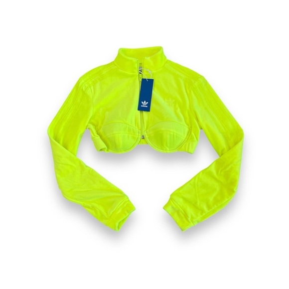 Jeremy Scott X Adidas Originals ‘DIP’ Collection Yellow Velour Track Suit Top - Picture 13 of 15